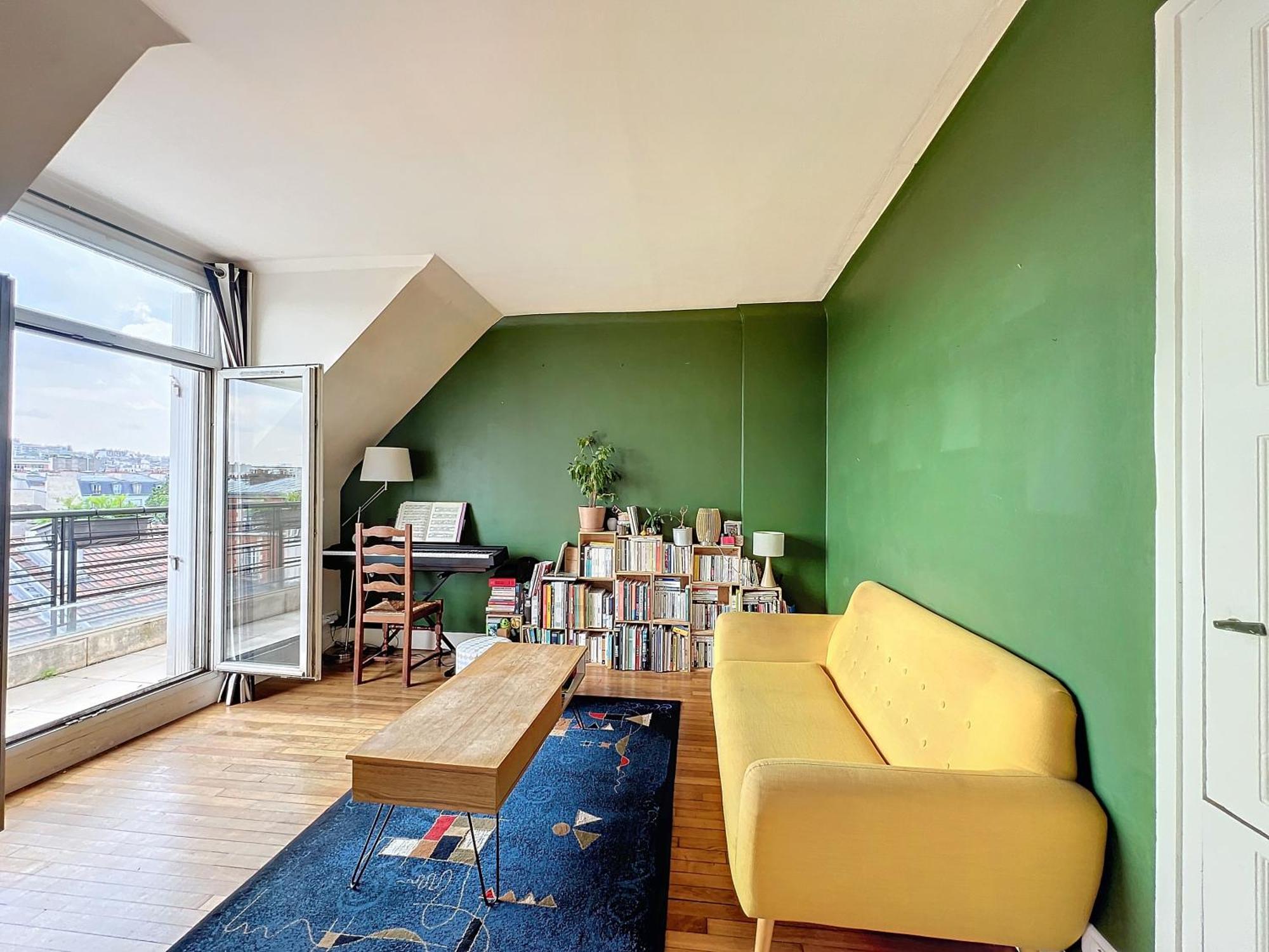 Apartment Balcony With View Of Montmartre Paris